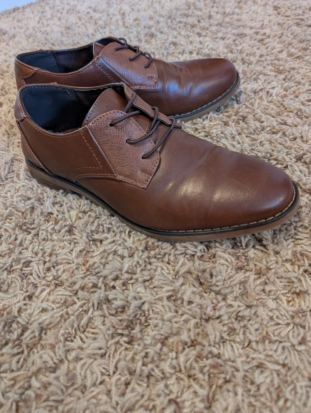 Boy's Brown Leather Lace-Up Dress Shoes